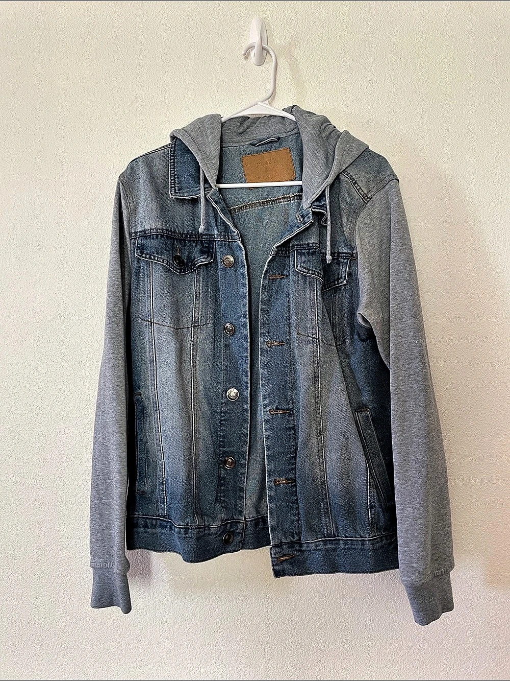rue21 Denim Hoodie Jacket in Blue & Gray